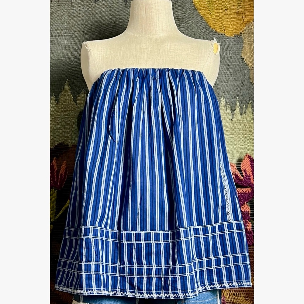 Anthropologie Striped Strapless Tunic Top M